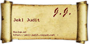 Jekl Judit névjegykártya